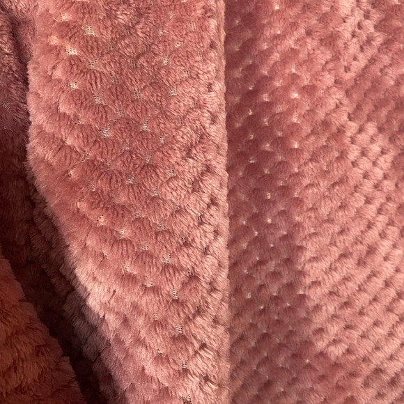 Eddie Bauer Fleece Faux Fur Zip Sweatshirt Large Lg NWOT Barbiecore Soft Pink - Picture 7 of 7